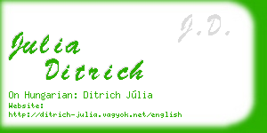 julia ditrich business card